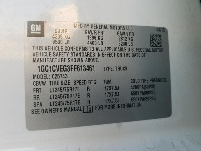 Photo 9 VIN: 1GC1CVEG3FF613461 - CHEVROLET 2500 HD 