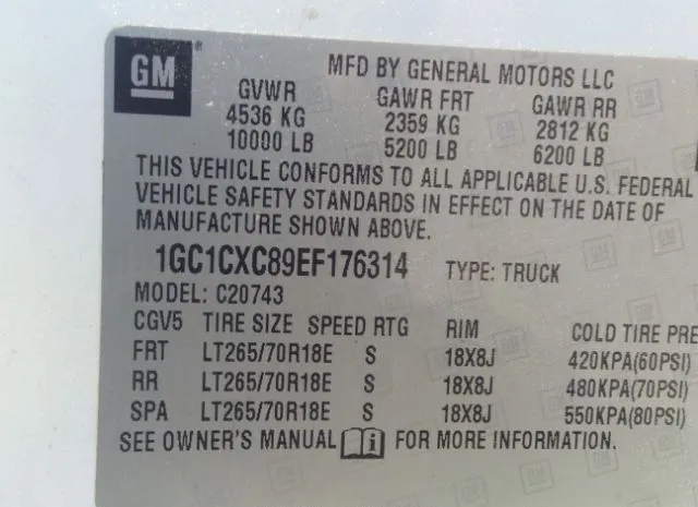 Photo 8 VIN: 1GC1CXC89EF176314 - CHEVROLET SILVERADO 2500HD 