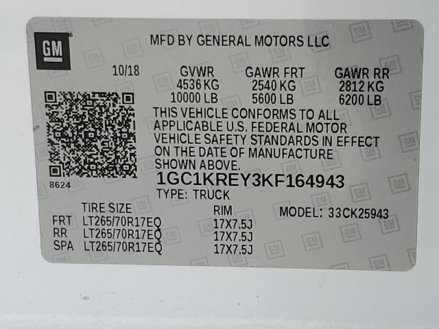 Photo 11 VIN: 1GC1KREY3KF164943 - CHEVROLET ALL MODELS 