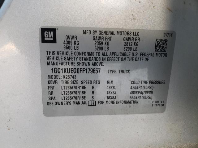 Photo 9 VIN: 1GC1KUEG0FF179657 - CHEVROLET SILVERADO 