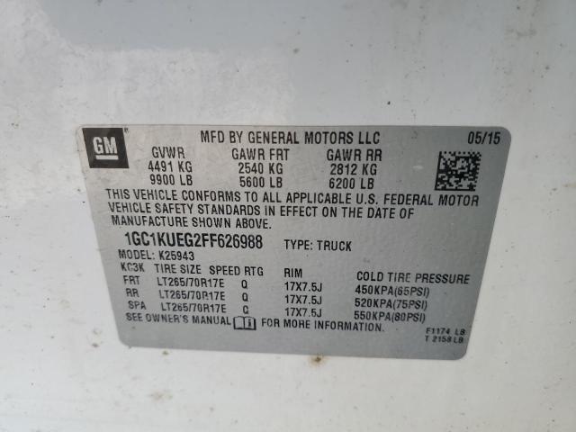 Photo 11 VIN: 1GC1KUEG2FF626988 - CHEVROLET SILVERADO 