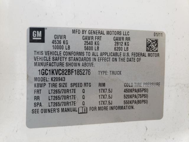 Photo 9 VIN: 1GC1KVC82BF185276 - CHEVROLET SILVERADO 