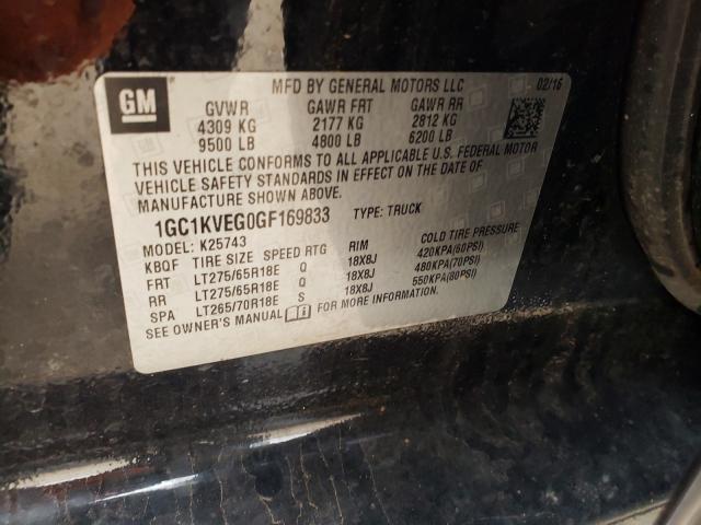 Photo 9 VIN: 1GC1KVEG0GF169833 - CHEVROLET SILVERADO 