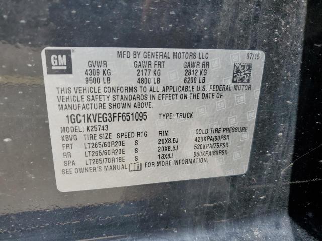 Photo 9 VIN: 1GC1KVEG3FF651095 - CHEVROLET SILVERADO 