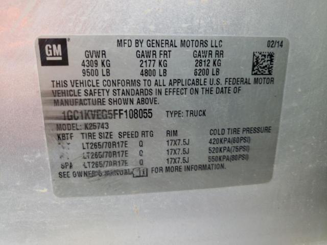 Photo 9 VIN: 1GC1KVEG5FF108055 - CHEVROLET SILVERADO 