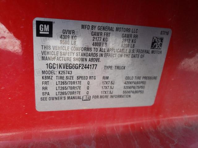 Photo 9 VIN: 1GC1KVEG6GF244177 - CHEVROLET SILVERADO 