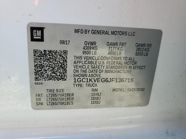 Photo 12 VIN: 1GC1KVEG6JF136715 - CHEVROLET SILVERADO 