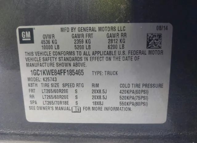 Photo 8 VIN: 1GC1KWE84FF185465 - CHEVROLET SILVERADO 