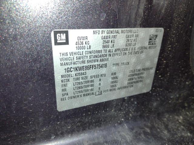 Photo 9 VIN: 1GC1KWE86FF575418 - CHEVROLET SILVERADO 