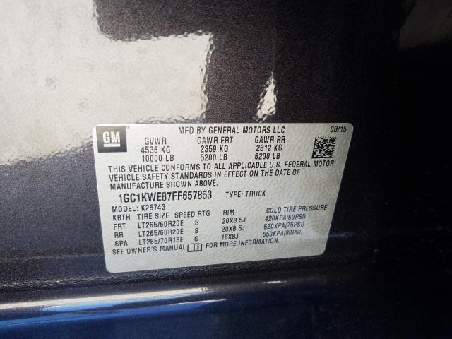 Photo 9 VIN: 1GC1KWE87FF657853 - CHEVROLET SILVERADO 