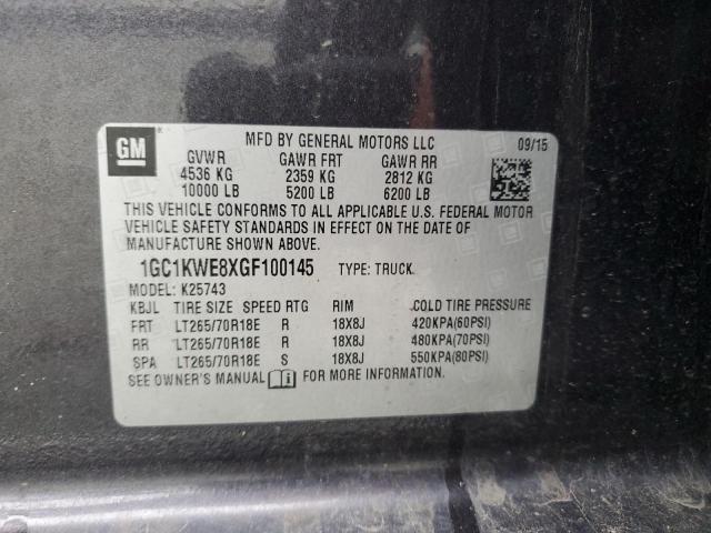 Photo 11 VIN: 1GC1KWE8XGF100145 - CHEVROLET SILVERADO 