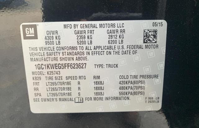 Photo 9 VIN: 1GC1KWEG5FF623627 - CHEVROLET SILVERADO 