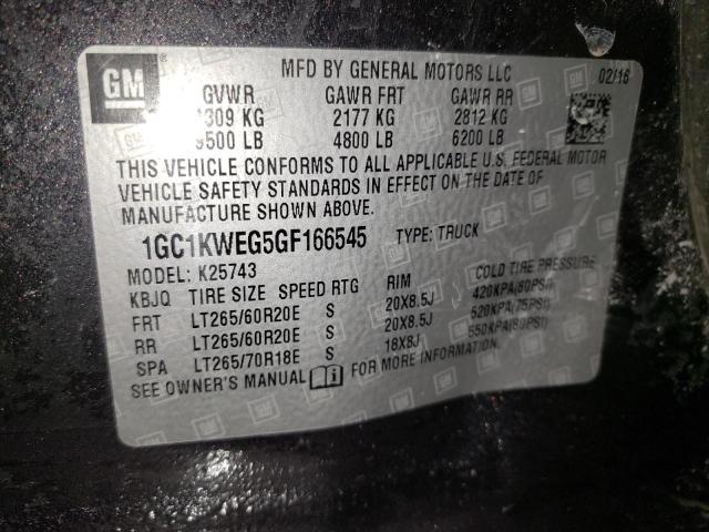 Photo 9 VIN: 1GC1KWEG5GF166545 - CHEVROLET SILVERADO 