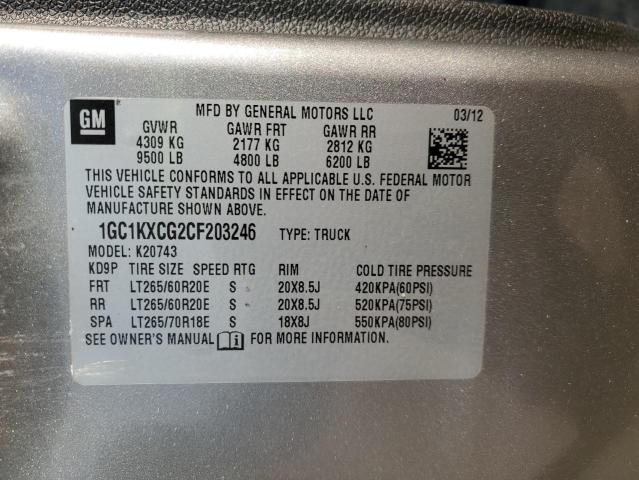 Photo 11 VIN: 1GC1KXCG2CF203246 - CHEVROLET SILVERADO 