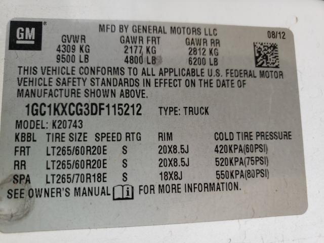 Photo 9 VIN: 1GC1KXCG3DF115212 - CHEVROLET SILVERADO 