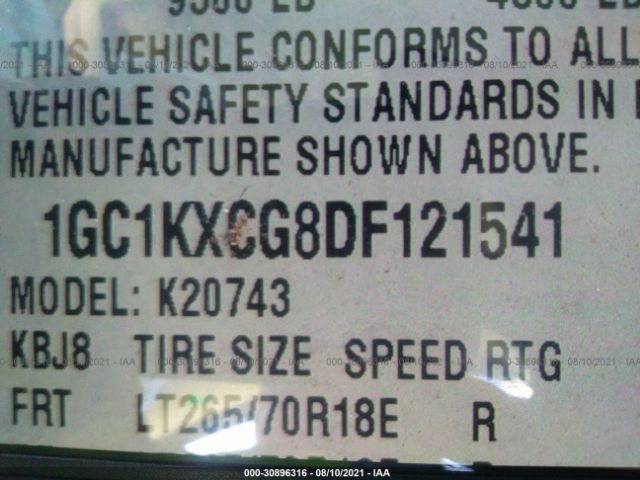 Photo 8 VIN: 1GC1KXCG8DF121541 - CHEVROLET SILVERADO 2500HD 