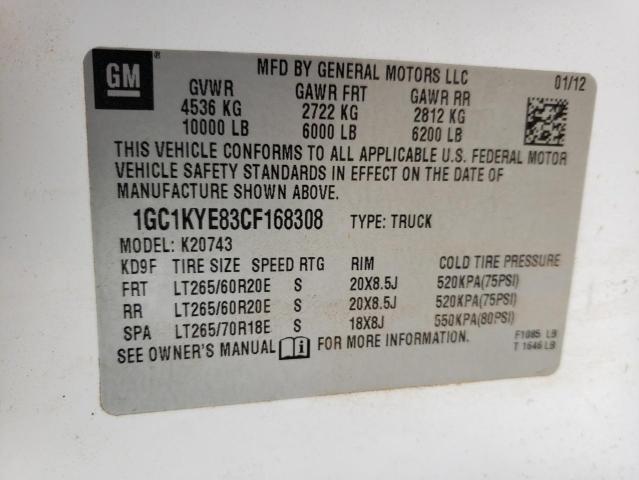 Photo 11 VIN: 1GC1KYE83CF168308 - CHEVROLET SILVERADO 