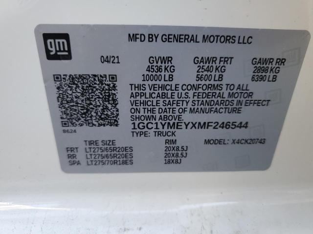 Photo 11 VIN: 1GC1YMEYXMF246544 - CHEVROLET ALL MODELS 