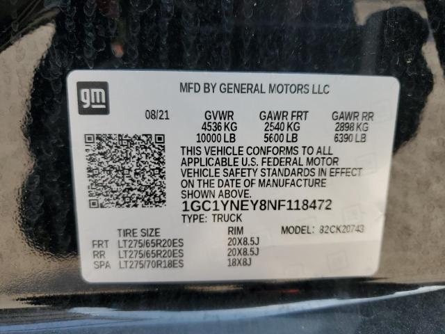 Photo 12 VIN: 1GC1YNEY8NF118472 - CHEVROLET SILVERADO 