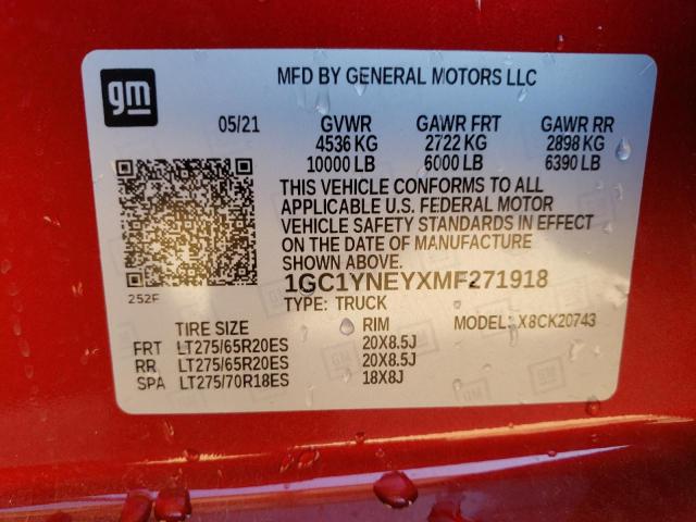 Photo 11 VIN: 1GC1YNEYXMF271918 - CHEVROLET SILVERADO 