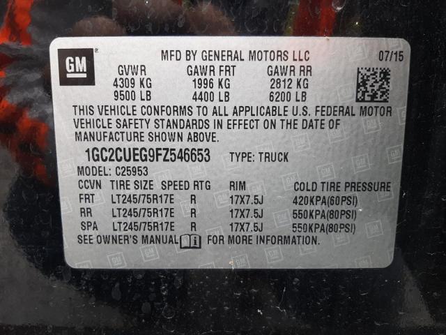 Photo 9 VIN: 1GC2CUEG9FZ546653 - CHEVROLET SILVERADO 