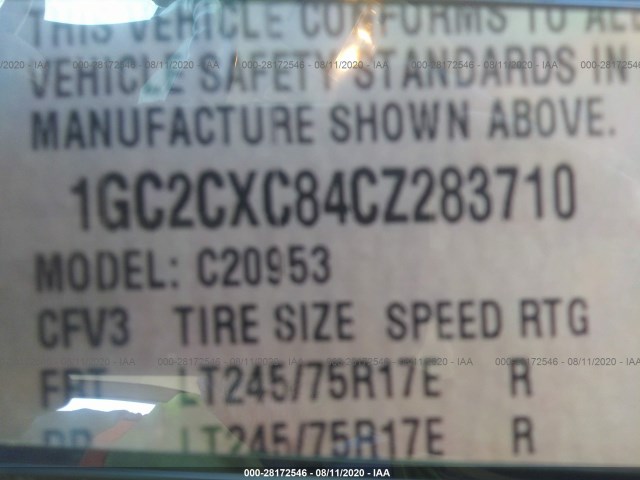 Photo 8 VIN: 1GC2CXC84CZ283710 - CHEVROLET SILVERADO 2500HD 