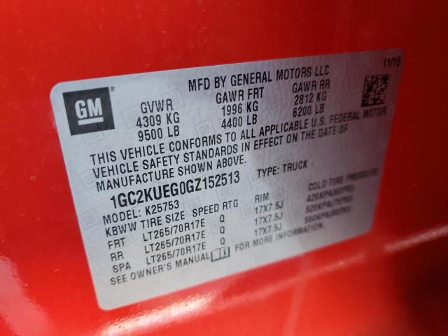 Photo 11 VIN: 1GC2KUEG0GZ152513 - CHEVROLET SILVERADO 