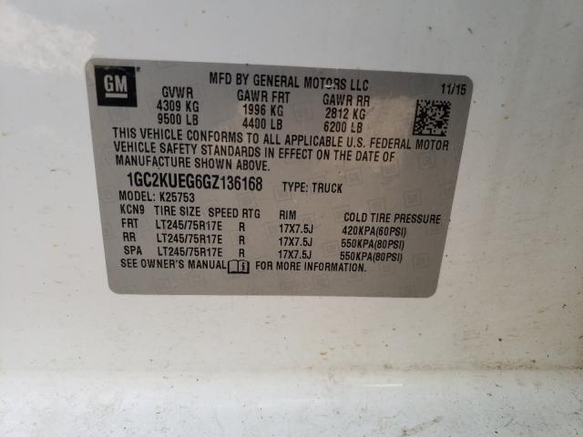 Photo 9 VIN: 1GC2KUEG6GZ136168 - CHEVROLET SILVERADO 