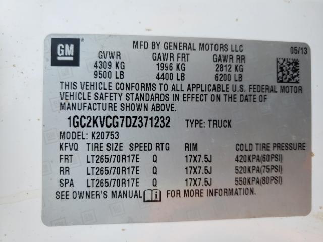 Photo 9 VIN: 1GC2KVCG7DZ371232 - CHEVROLET SILVERADO 