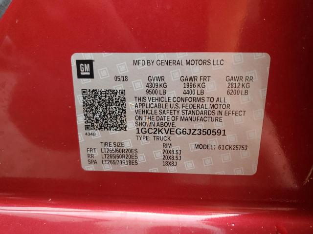 Photo 12 VIN: 1GC2KVEG6JZ350591 - CHEVROLET SILVERADO 