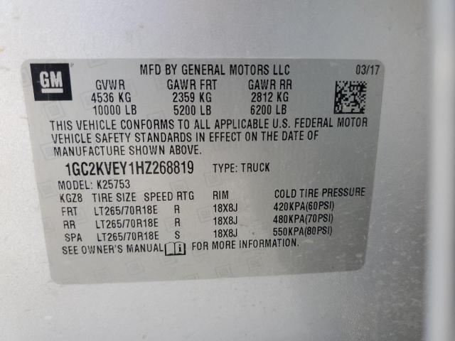 Photo 11 VIN: 1GC2KVEY1HZ268819 - CHEVROLET SILVERADO 