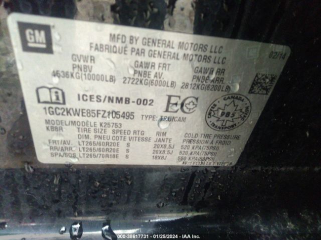 Photo 8 VIN: 1GC2KWE85FZ105495 - CHEVROLET SILVERADO 2500HD 