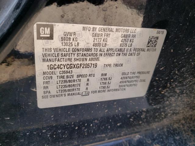 Photo 9 VIN: 1GC4CYCGXGF205719 - CHEVROLET SILVERADO 