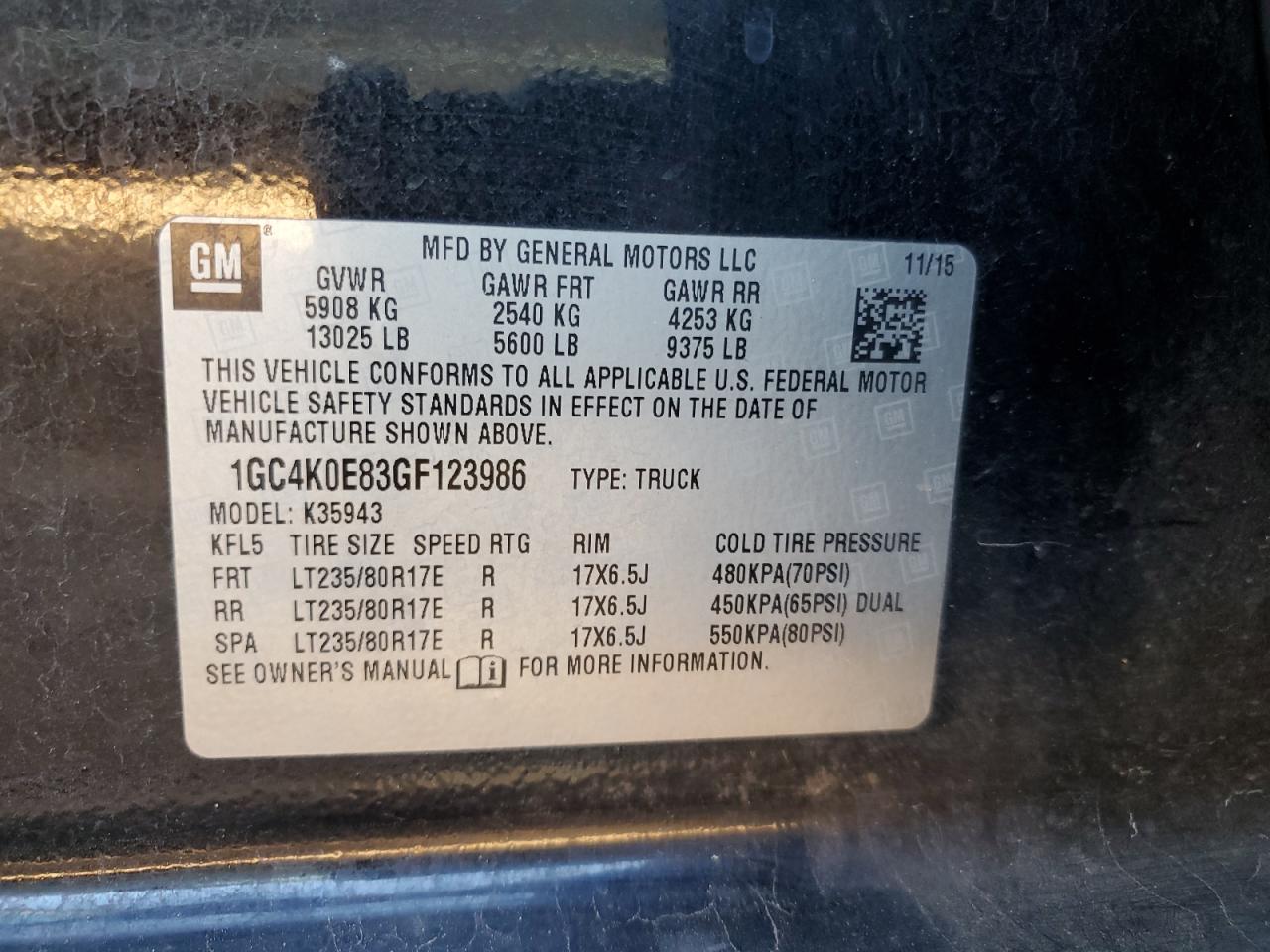 Photo 11 VIN: 1GC4K0E83GF123986 - CHEVROLET SILVERADO 