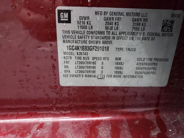 Photo 11 VIN: 1GC4K1E83GF291018 - CHEVROLET SILVERADO 