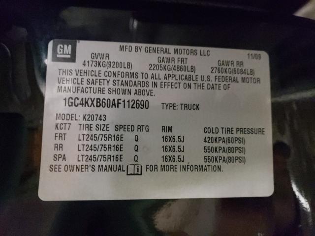 Photo 9 VIN: 1GC4KXB60AF112690 - CHEVROLET SILVERADO 