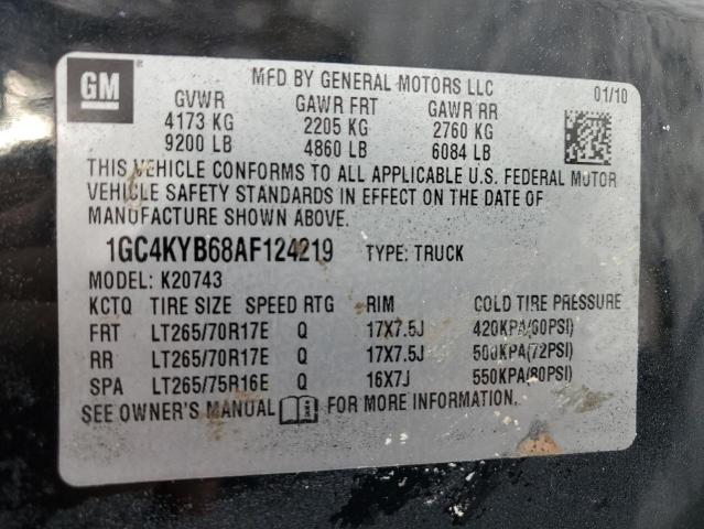 Photo 11 VIN: 1GC4KYB68AF124219 - CHEVROLET SILVERADO 