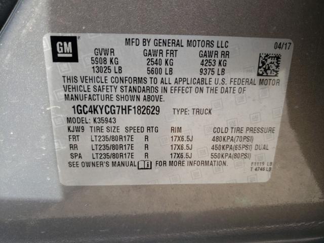 Photo 9 VIN: 1GC4KYCG7HF182629 - CHEVROLET SILVERADO 