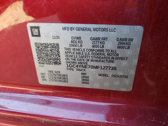 Photo 9 VIN: 1GC4YNE70MF127735 - CHEVROLET SILVERADO 