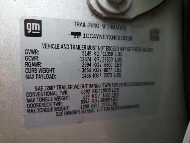 Photo 9 VIN: 1GC4YNEYXNF215539 - CHEVROLET SILVERADO 