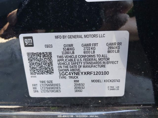 Photo 8 VIN: 1GC4YNEYXRF120100 - CHEVROLET SILVERADO HD 