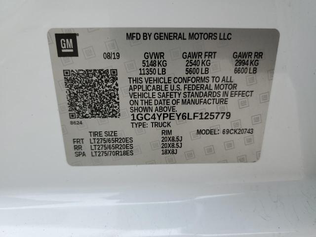 Photo 11 VIN: 1GC4YPEY6LF125779 - CHEVROLET ALL MODELS 