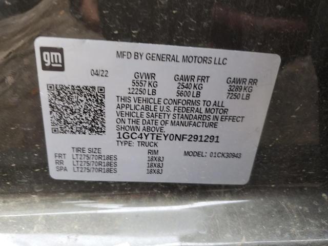 Photo 11 VIN: 1GC4YTEY0NF291291 - CHEVROLET SILVERADO 