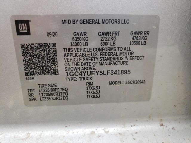 Photo 9 VIN: 1GC4YUEY5LF341895 - CHEVROLET SILVERADO 