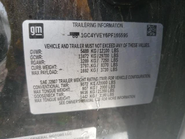 Photo 11 VIN: 1GC4YVEY6PF165595 - CHEVROLET SILVERADO 