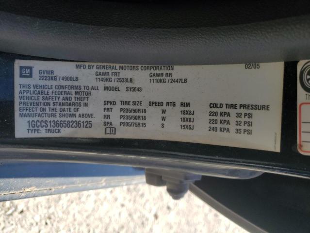 Photo 12 VIN: 1GCCS136658236125 - CHEVROLET COLORADO 