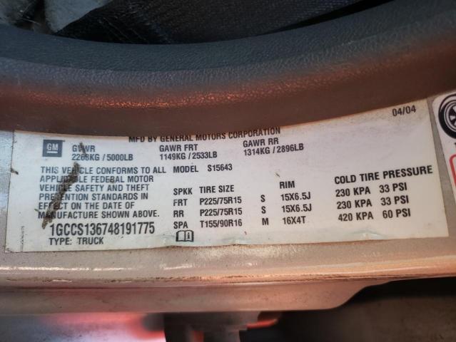 Photo 11 VIN: 1GCCS136748191775 - CHEVROLET COLORADO 