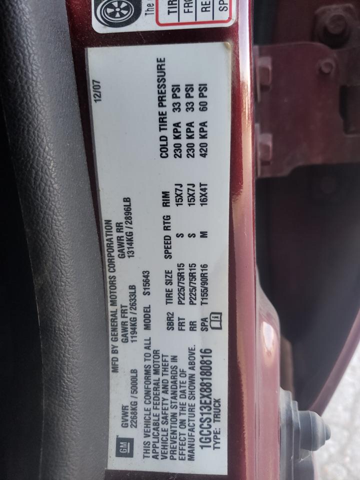 Photo 11 VIN: 1GCCS13EX88180816 - CHEVROLET COLORADO 