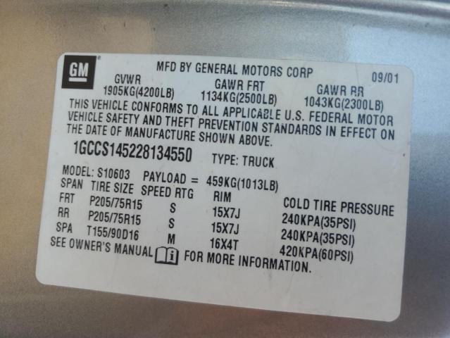 Photo 11 VIN: 1GCCS145228134550 - CHEVROLET S TRUCK S1 