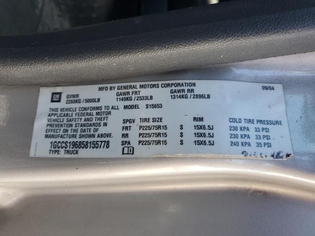 Photo 11 VIN: 1GCCS196858155778 - CHEVROLET COLORADO 